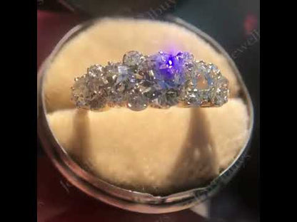 3.5ctw Old European Cut Retro Style Sapphire Band-JEWELBUYS