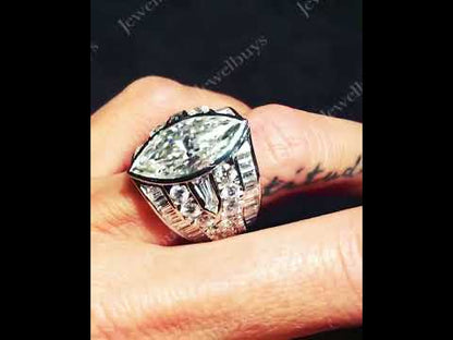 8ctw Marquise Cut Sapphire Wide Ring-JEWELBUYS