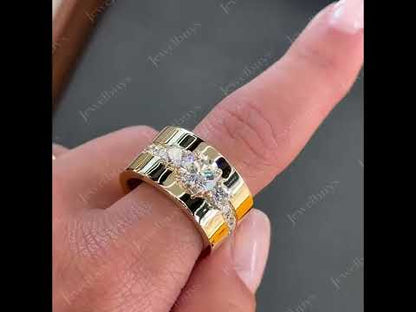 2.5ctw Round Cut Sapphire Vintage Band-JEWELBUYS