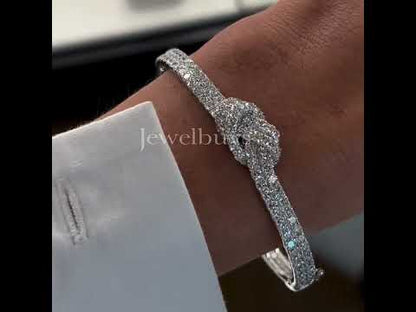 Eye-catching 8ct Round Cut White Sapphire Women's Bracelet in Silver-JEWELBUYS