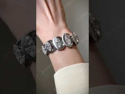 29.62ctw Marquise-cut Architectural Sapphire Bracelet-JEWELBUYS