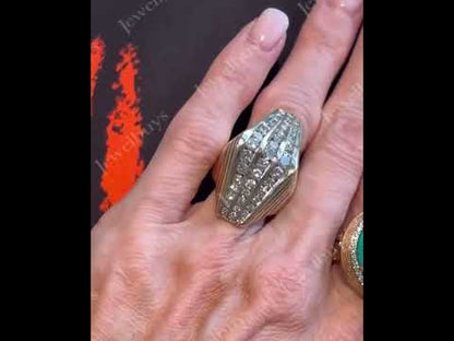 1.5ctw Architectural Sapphire Cocktail Ring-JEWELBUYS